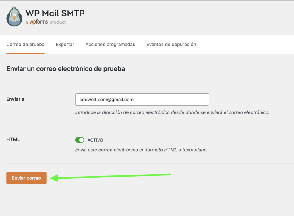 Configuración de servidor smtp en página web: guía paso a paso 7 Probar Envío De Correo Tras La Configuración De Servidor Smtp En Página Web.